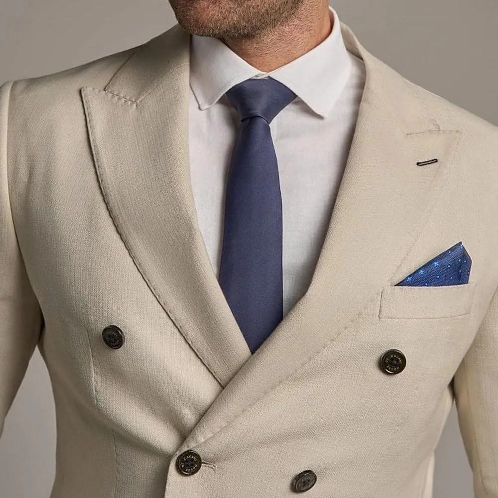 Mens Double Breasted Suit Blazer Casual Jacket for Mens Slim Fit Solid Sport Coat Jacket for Business Formal Wedding