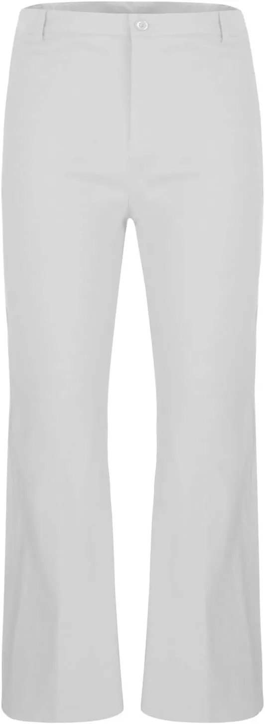 Mens Flared Pants with Belt Loops and Pockets Fashionable Wide Leg Trousers for Formal and Casual Wear