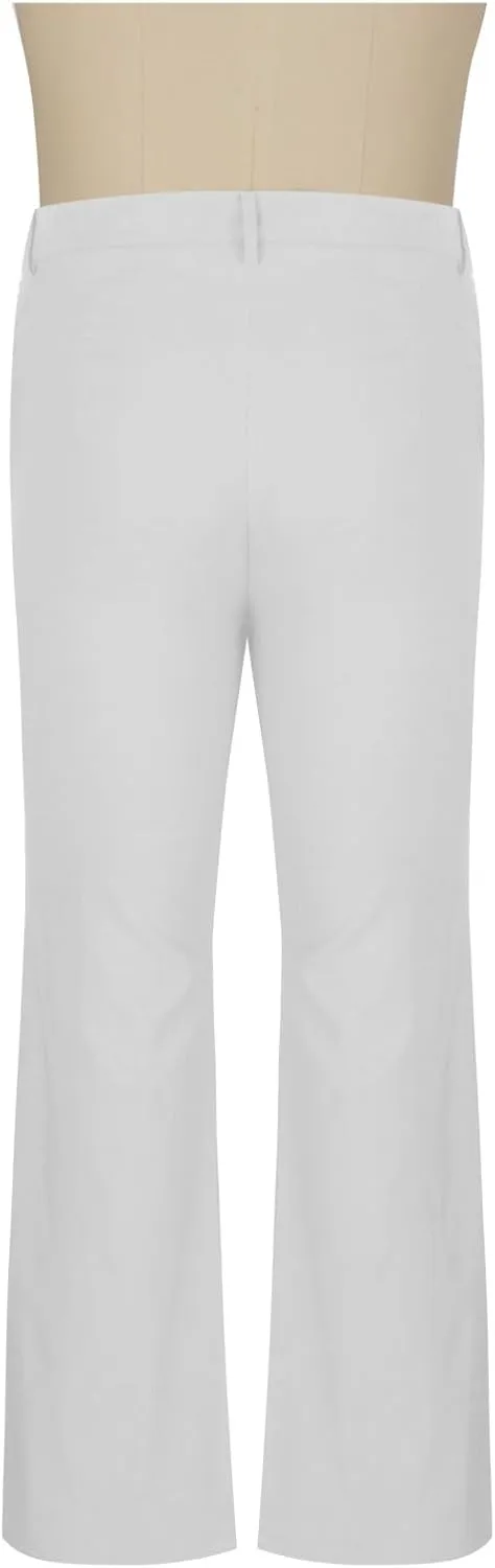Mens Flared Pants with Belt Loops and Pockets Fashionable Wide Leg Trousers for Formal and Casual Wear