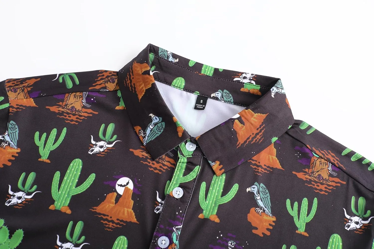 Mens Golf Polo Shirts Short Sleeve Performance Moisture Wicking Dry Fit Casual Print Funny Golf Polo Shirts for Men