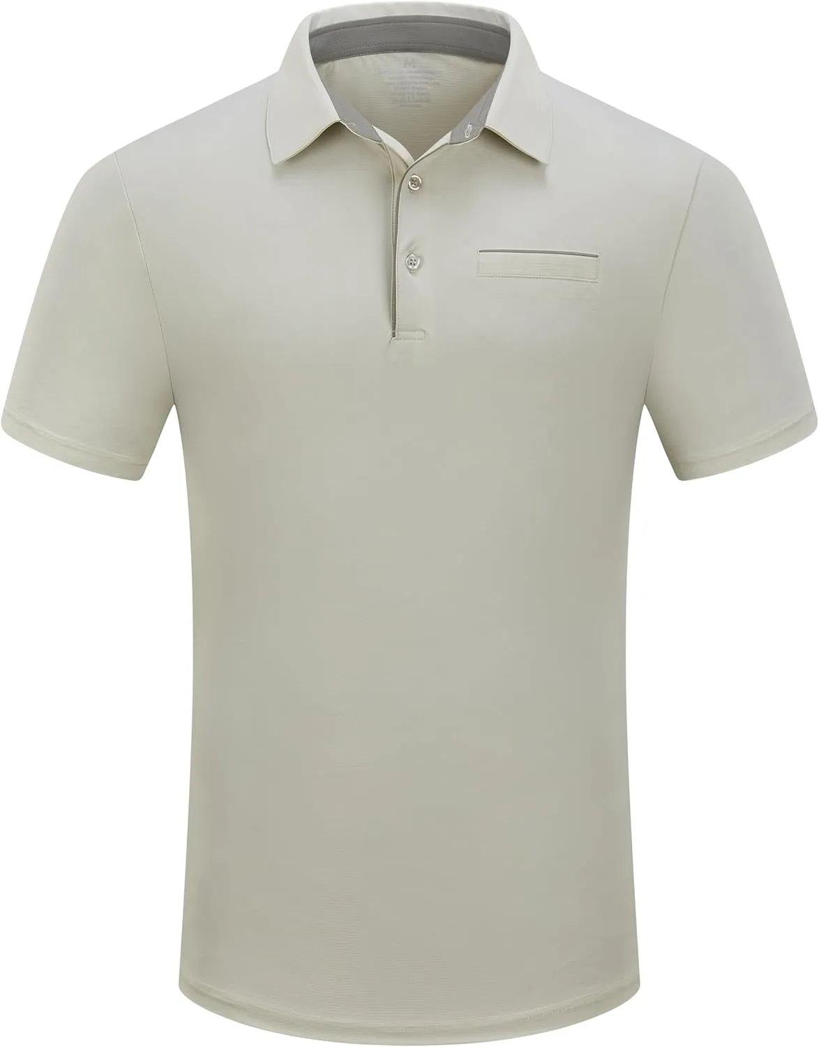 Mens Golf Shirt Short Sleeve Dry Fit Performance Moisture Wicking Rib Collared Golf Polo Shirts for Men