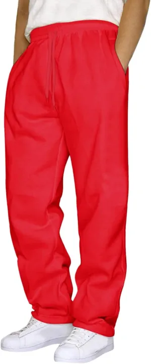 Men's Hip-Hop Pants Autumn and Winter Casual Solid Color Sports Pants with Cuffs, Fitness Pants with Pockets