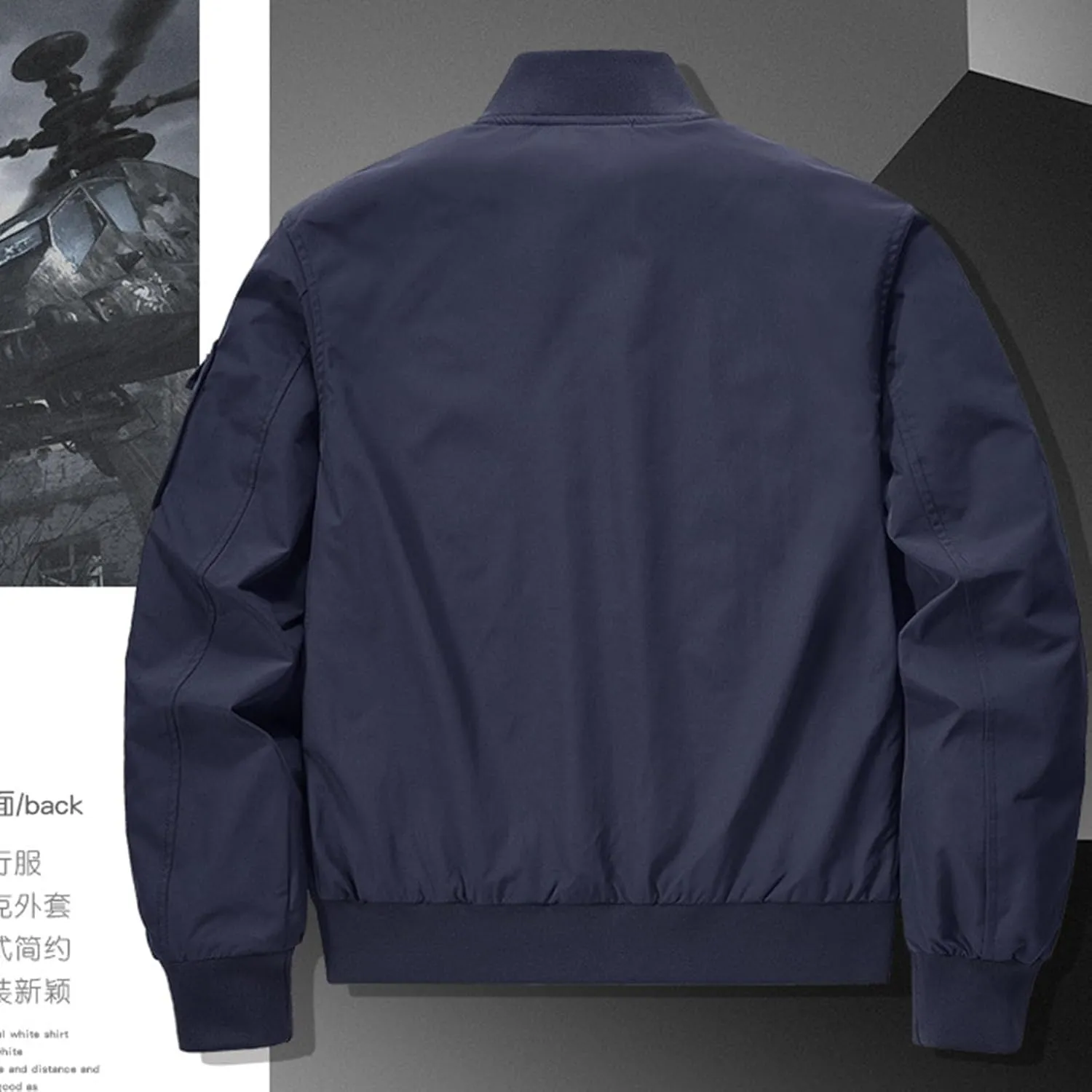 Mens Jacket Thick Thermal Cotton Softshell Jacket Solid Color Retro Flight Jacket Hooded Jacket Lined Rain Shell Jacket