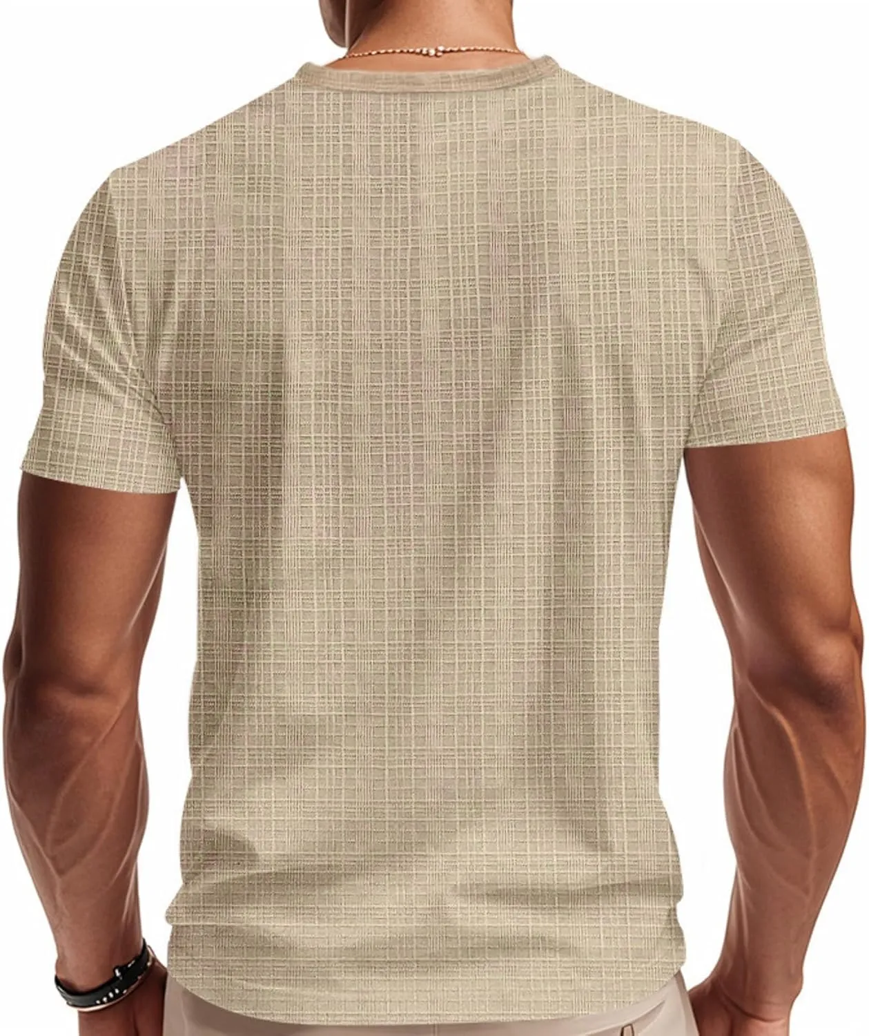Men's Linen Henley Shirts Casual Short Sleeve V Neck Blouses Tops 2025 Summer Beach Hippie Shirts with Pocket