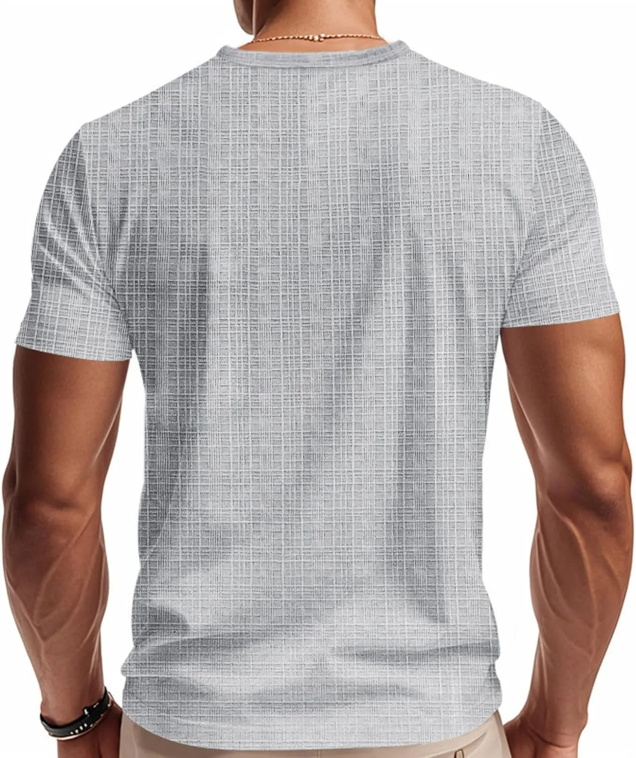 Men's Linen Henley Shirts Casual Short Sleeve V Neck Blouses Tops 2025 Summer Beach Hippie Shirts with Pocket