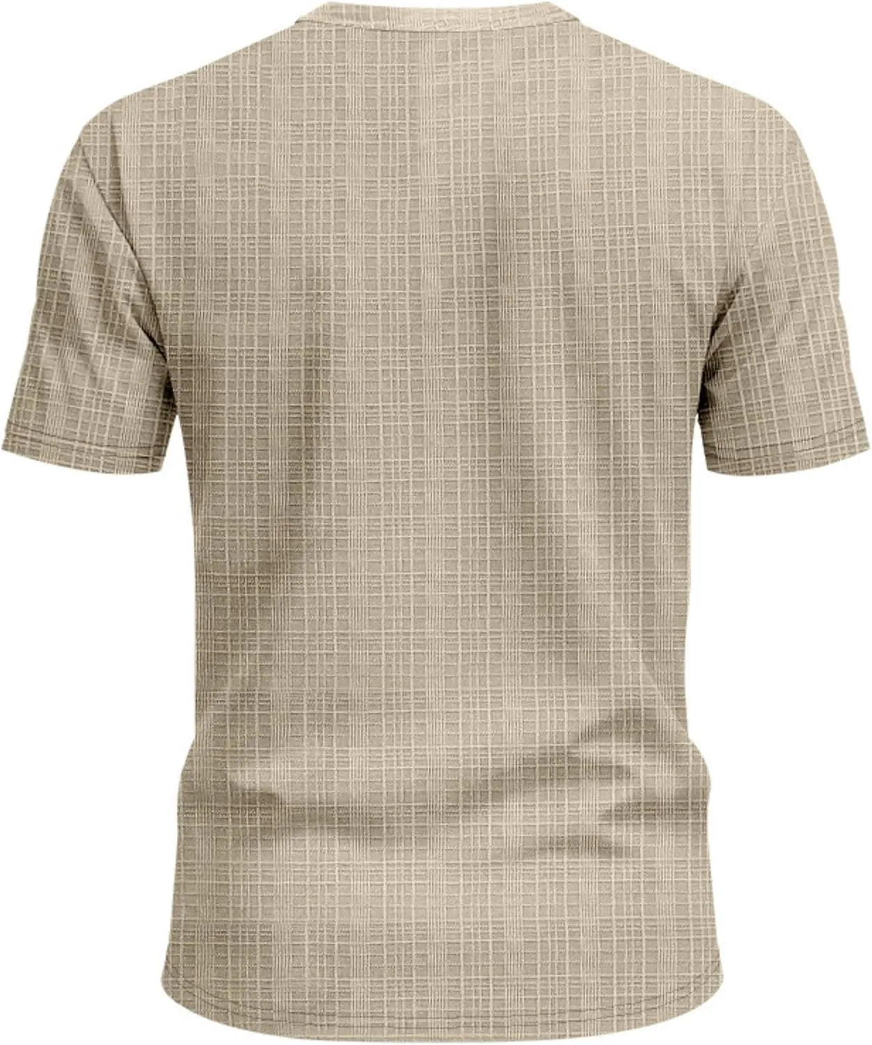 Men's Linen Henley Shirts Casual Short Sleeve V Neck Blouses Tops 2025 Summer Beach Hippie Shirts with Pocket