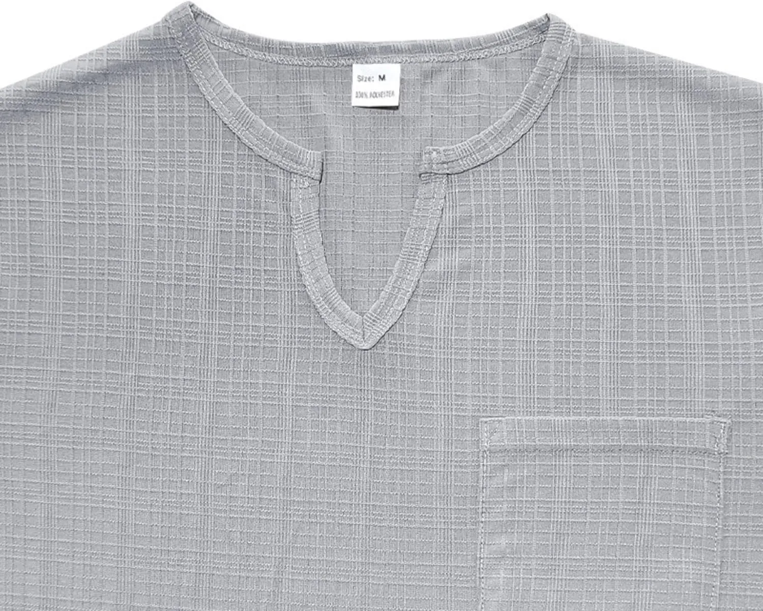 Men's Linen Henley Shirts Casual Short Sleeve V Neck Blouses Tops 2025 Summer Beach Hippie Shirts with Pocket