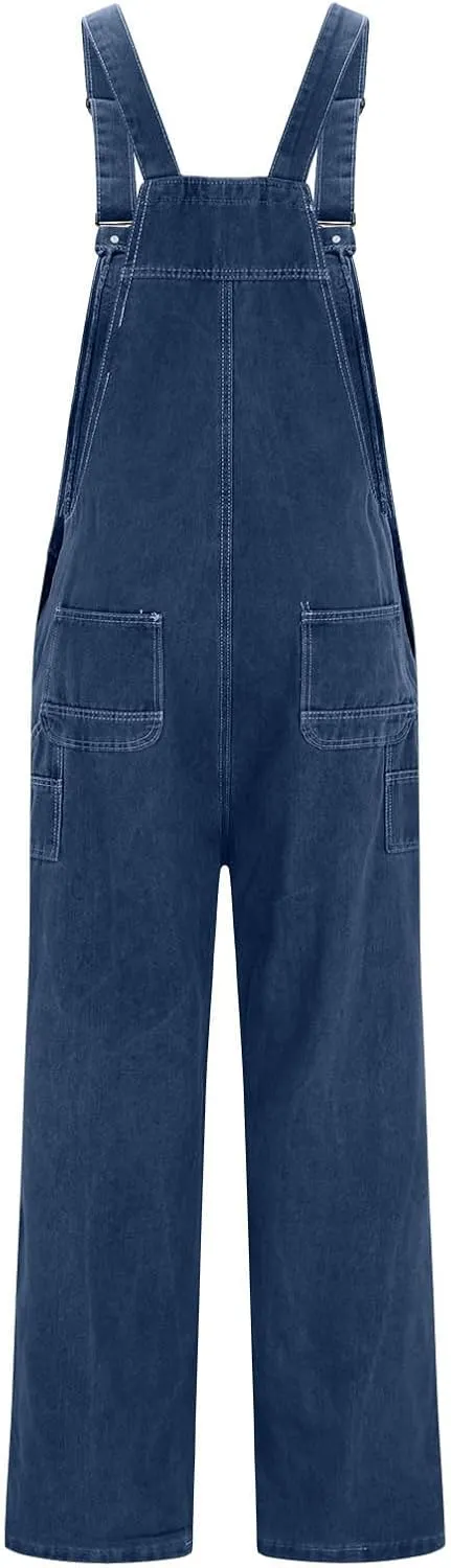 Mens Pants Coveralls Pants Romper for Man Denim Cargo Overall Western Fall Summer Pants 2025 Trendy
