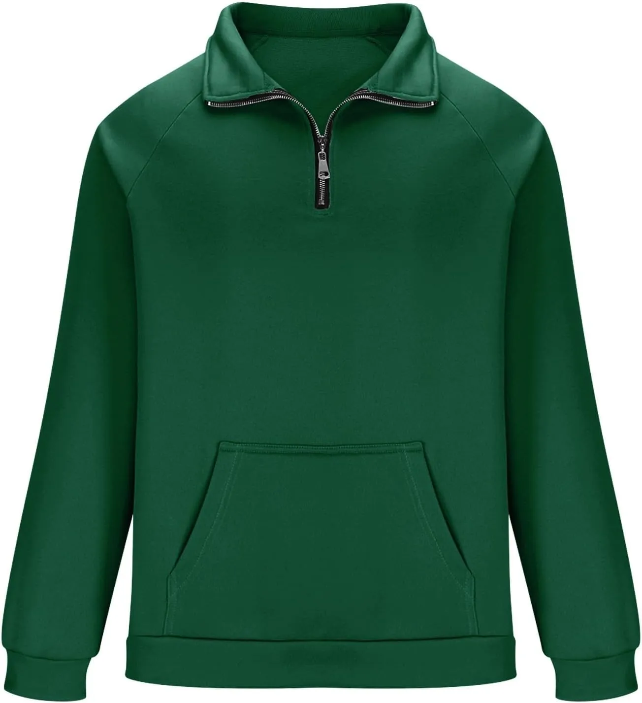 Men's Quarter Zip Pullover Fleece Lined Mock Neck Sweatshirts Oversized Golf Pullovers Warm Winter Outerwear