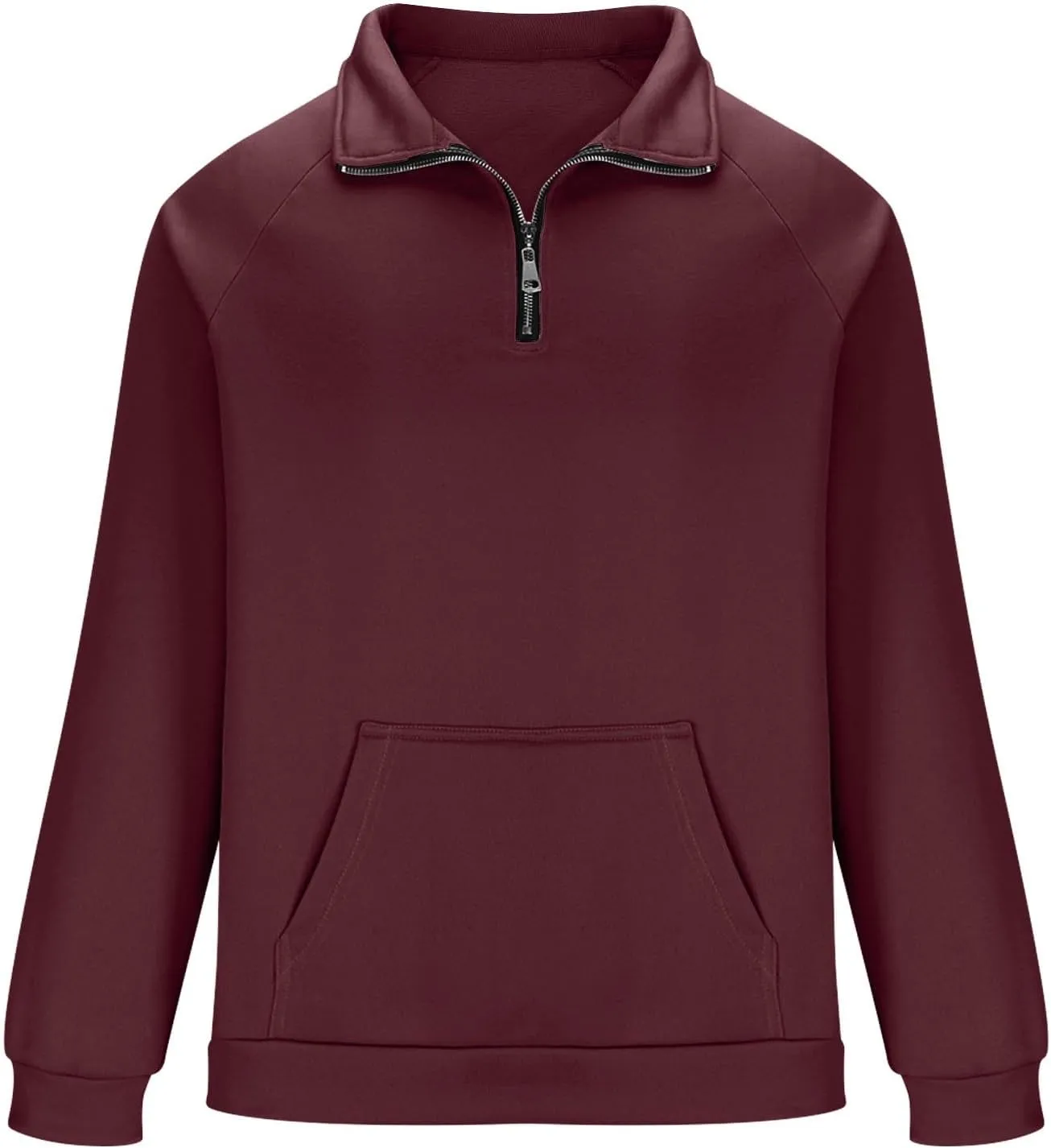 Men's Quarter Zip Pullover Fleece Lined Mock Neck Sweatshirts Oversized Golf Pullovers Warm Winter Outerwear