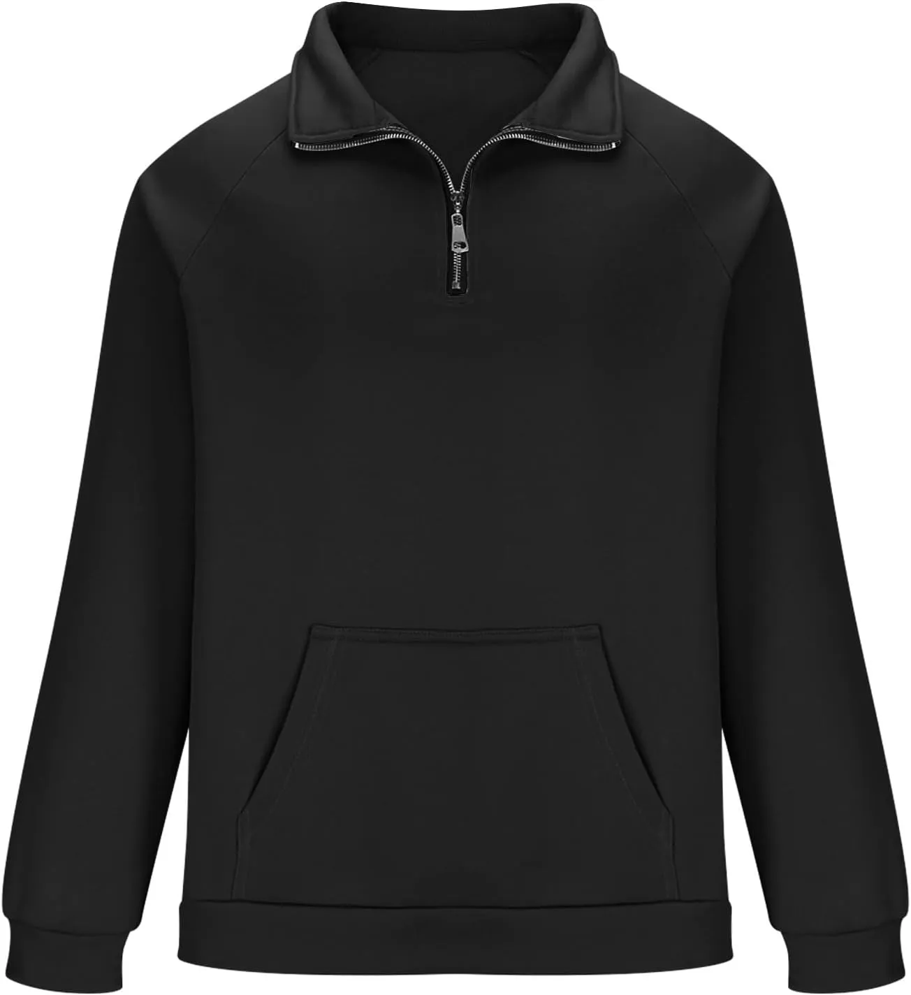 Men's Quarter Zip Pullover Fleece Lined Mock Neck Sweatshirts Oversized Golf Pullovers Warm Winter Outerwear
