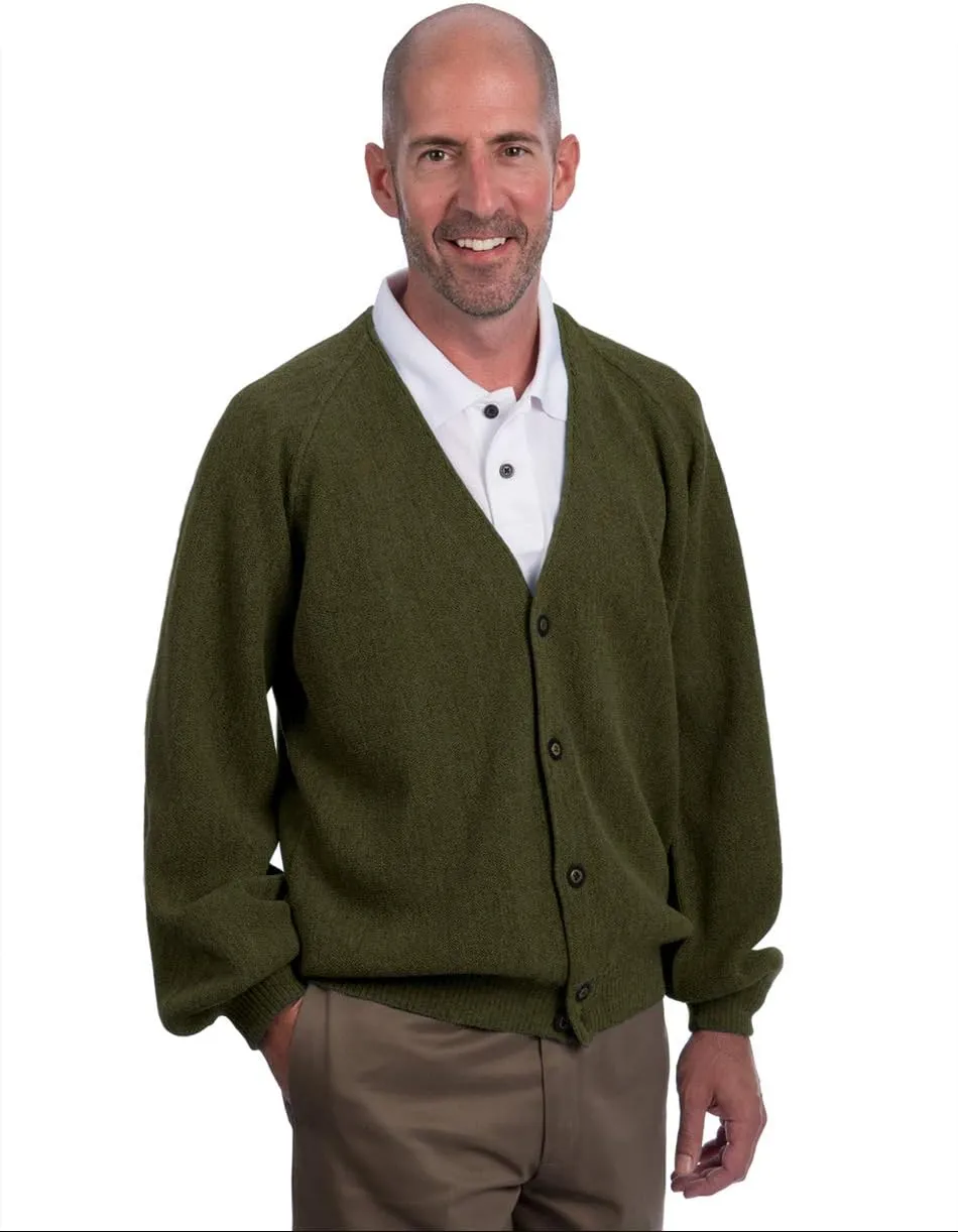  Men's Retro Pro 100% Pure Alpaca Cardigan, Breathable, Lightweight, Cozy & Luxurious Vintage Golf Sweater