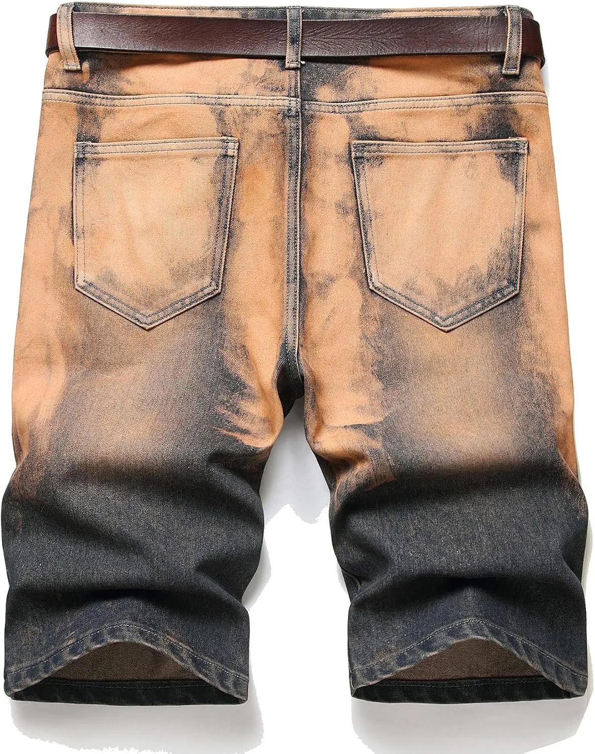Men's Ripped Denim Shorts - Distressed Slim Fit Jean Shorts for Men, Casual Straight Fit Summer Ripped Shorts
