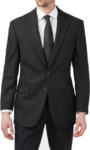 Mens Slim Fit Stripe Jacket Casual Suit Blazer Sport Coat Two-Button Lightweight Daily Pinstripes Jackets for Men