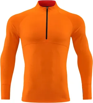 Men's Sports Shirts 1/4 Zip Long Sleeve Running Pullover Tops, Quick Dry Workout Shirts for Gym Athletic Basketball
