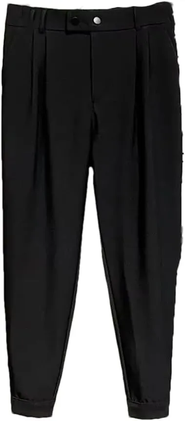 Men's Spring Summer Casual Straight Pants Korean Suit Pant Harem Business Formal Trousers