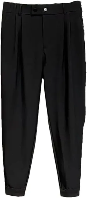 Men's Spring Summer Casual Straight Pants Korean Suit Pant Harem Business Formal Trousers