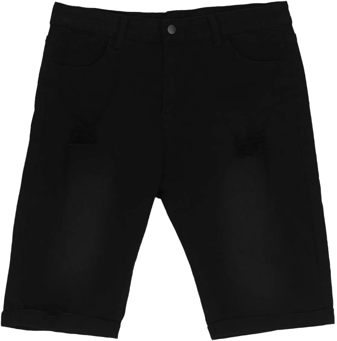 Mens Stretch Denim Shorts Cargo Short Jeans Men's Knee Length Shorts Stretch Cropped Trousers Summer Half Pants
