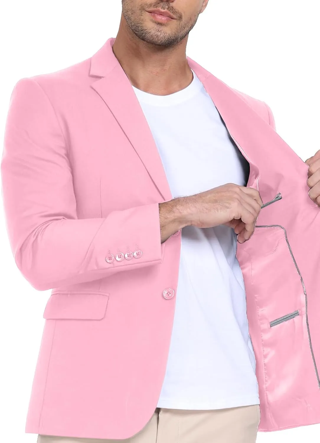 Mens Suit Jacket Slim Fit Blazer for Men Business Suit Blazer Lightweight Casual Sport Coats for Daily Summer Wedding
