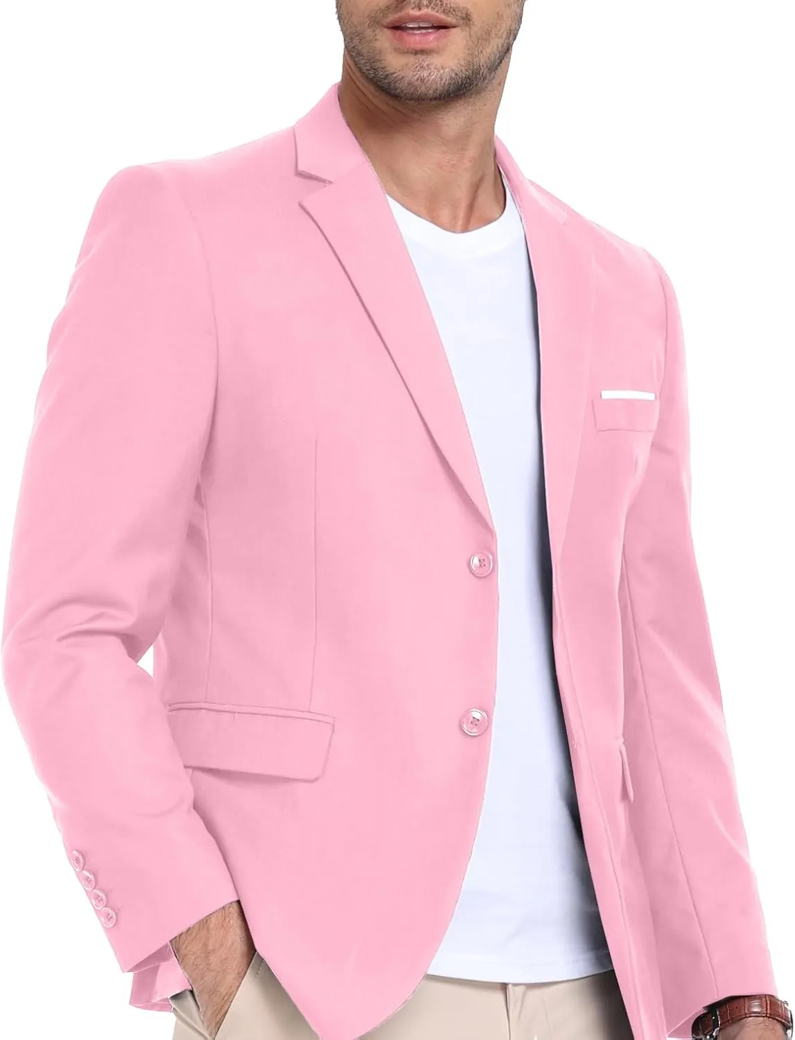 Mens Suit Jacket Slim Fit Blazer for Men Business Suit Blazer Lightweight Casual Sport Coats for Daily Summer Wedding