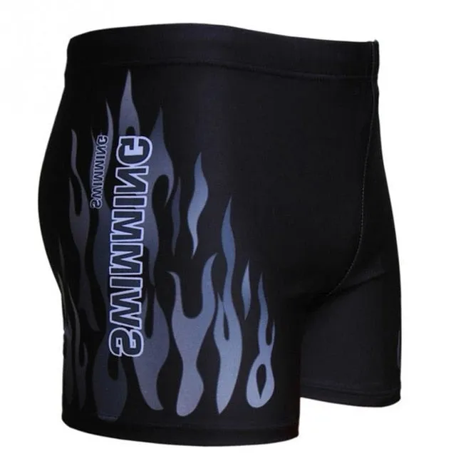 Men's Swimming Flame Print Short