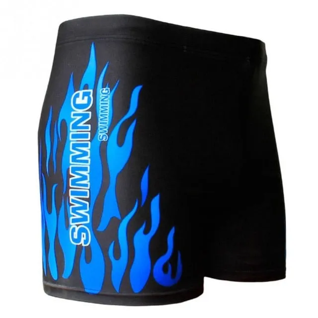 Men's Swimming Flame Print Short