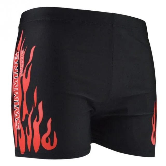 Men's Swimming Flame Print Short