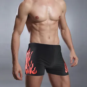 Men's Swimming Flame Print Short