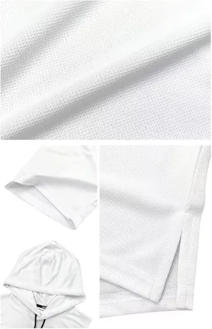 Mens T Shirt Summer Casual Fashion Trendy Thin Short Sleeve Hoodie White T Shirts for Men