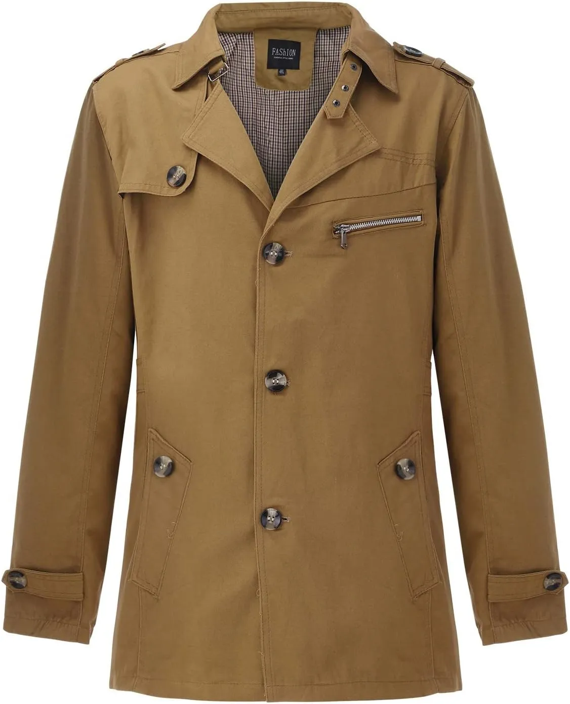 Mens Winter Coat Jacket Autumn&Winter Long Men's Solid Collar Sleeve Turn-down Top Men's Coats & Leather Trench Coat
