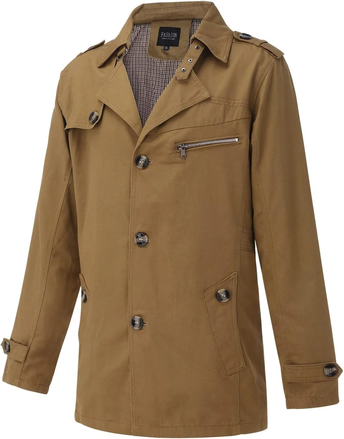 Mens Winter Coat Jacket Autumn&Winter Long Men's Solid Collar Sleeve Turn-down Top Men's Coats & Leather Trench Coat