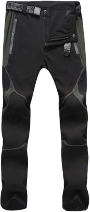 Men's Winter Pants Waterproof Softshell Snowboard Pants Outdoor Hiking Wear Resistant Windproof Trousers with Pockets
