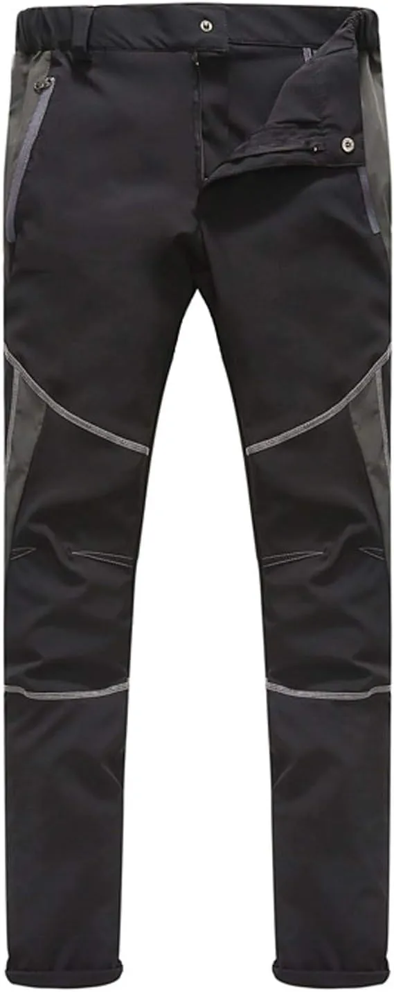 Men's Winter Pants Waterproof Softshell Snowboard Pants Outdoor Hiking Wear Resistant Windproof Trousers with Pockets