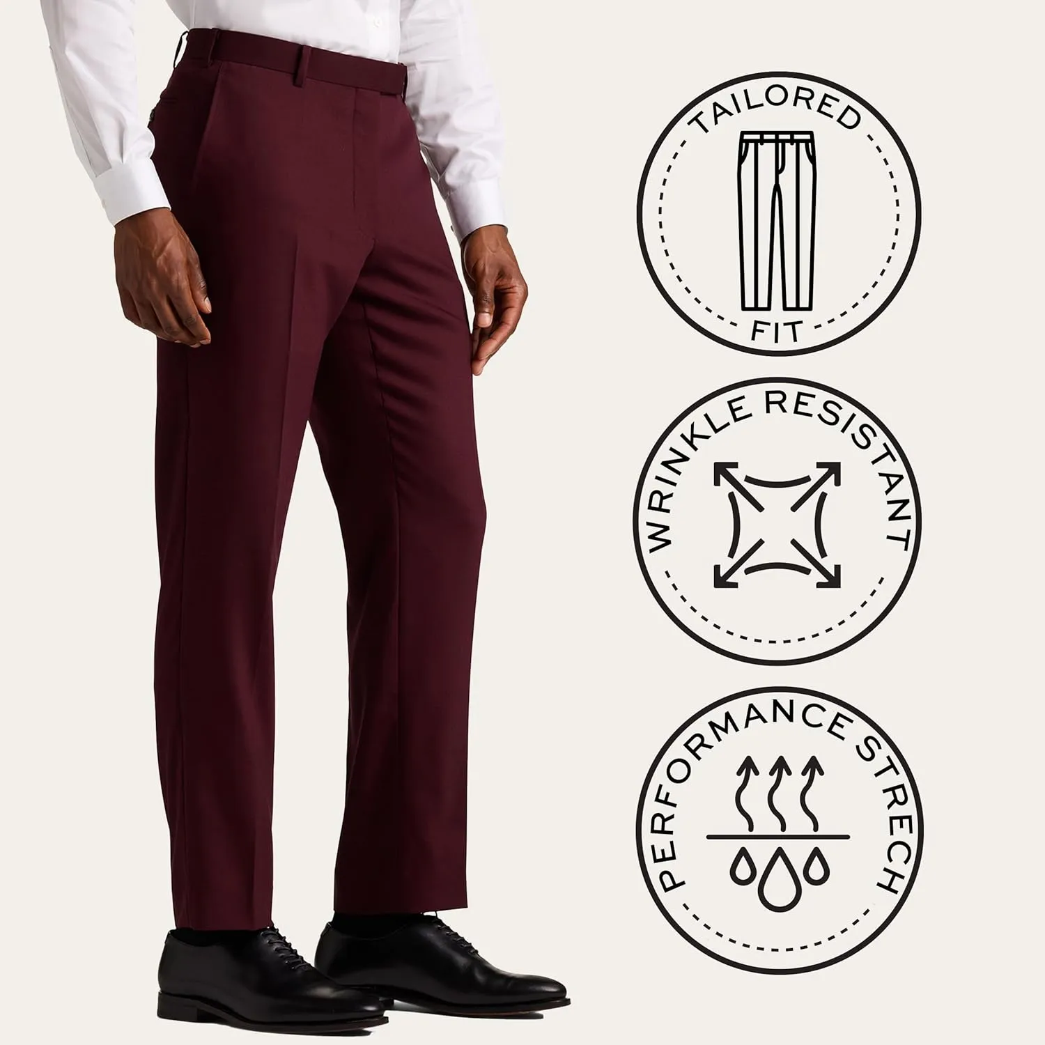 Mercantile Trouser Tailored Fit - Premium Quality Suit Pants for Men, Stylish and Elegant Formal Suit for Men