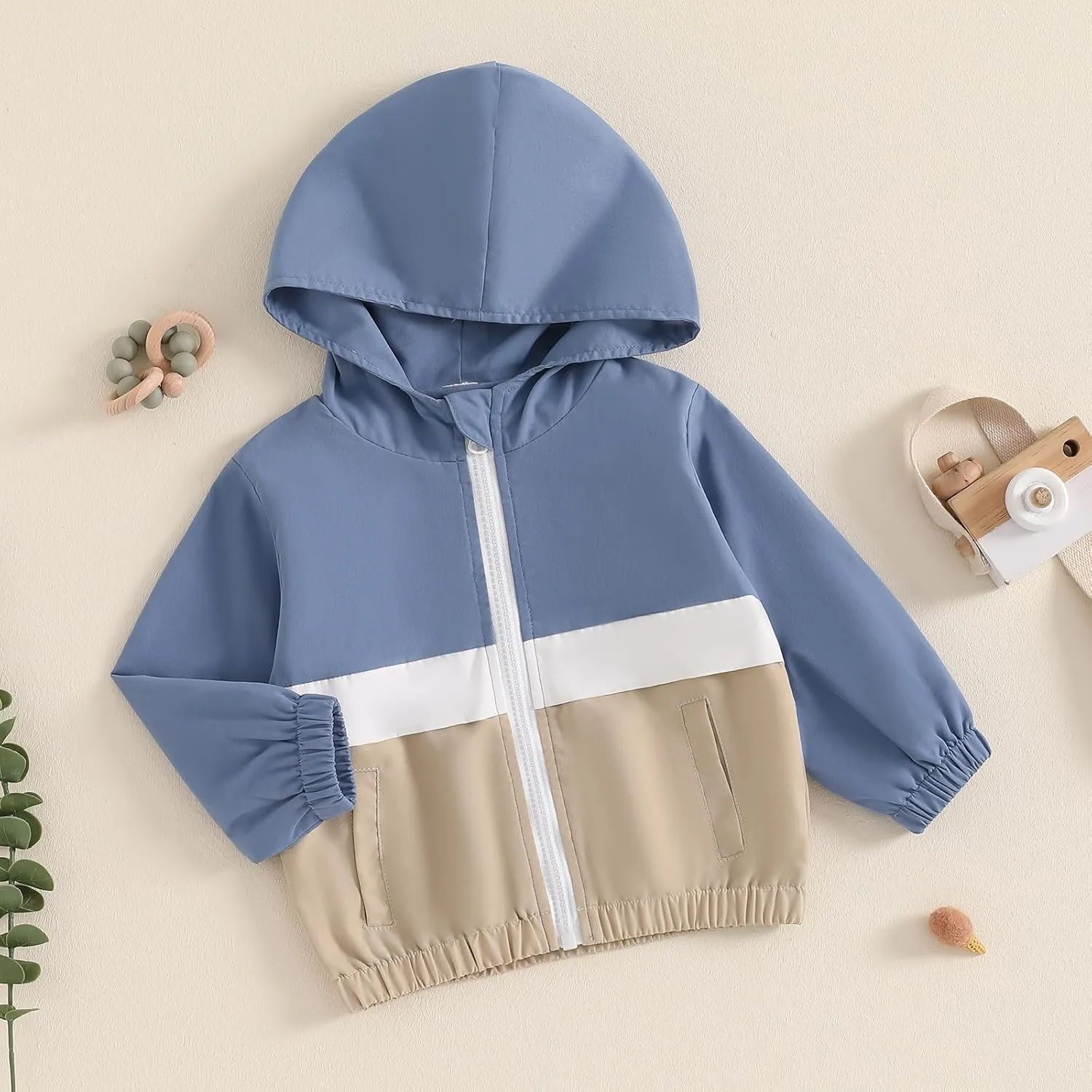 MERSARIPHY Toddler Boy Hoodies Baby Boy Jacket Lightweight Pocket Zip Up Hooded Jackets Baby Fall Winter Outwear