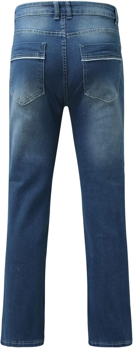 MIDOO Jeans Pants for Men Slim Fit Casual Aesthetic Jeans Straight Leg Pants Lightweight Loose Stretch Denim Pants Trousers