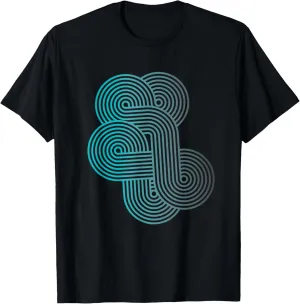 Modern Geometric Line Art Graphic Gradient T-Shirt T-Shirt