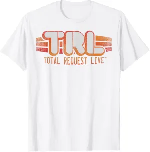 MTV TRL Orange Stripes Total Request Live Graphic T-Shirt T-Shirt