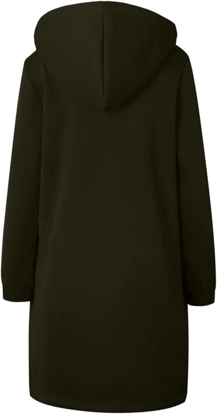 Muyise Hoodies for Women Casual Full Zip Up Long Hooded Sweatshirts Lightweight Long Sleeve Winter Warm Jackets with Pockets