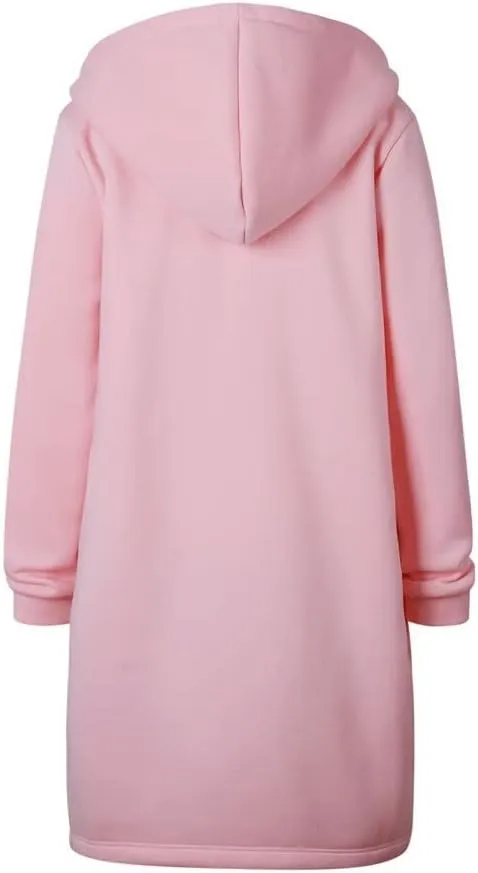 Muyise Hoodies for Women Casual Full Zip Up Long Hooded Sweatshirts Lightweight Long Sleeve Winter Warm Jackets with Pockets