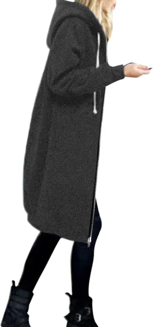 Muyise Hoodies for Women Casual Full Zip Up Long Hooded Sweatshirts Lightweight Long Sleeve Winter Warm Jackets with Pockets