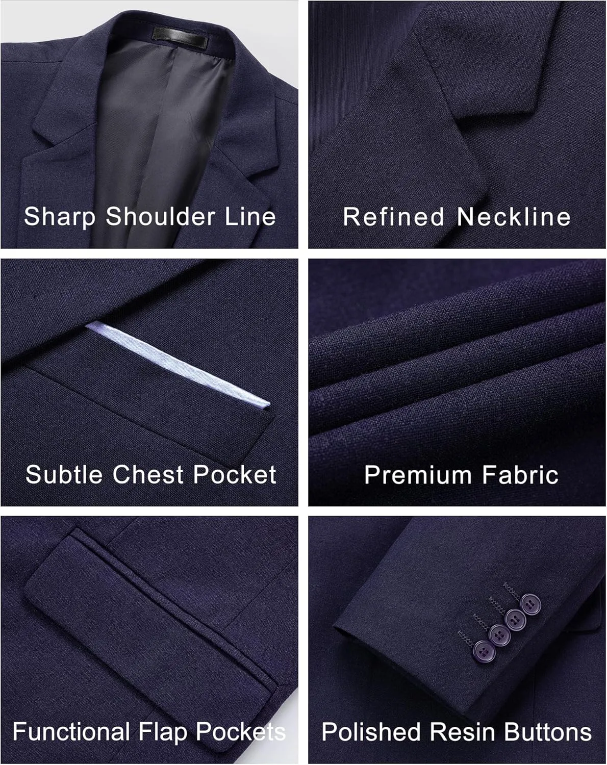 MY'S Men's Casual Two Button Linen Suit Jacket, Slim Fit Business Daily Sport Coat Lightweight Blazer