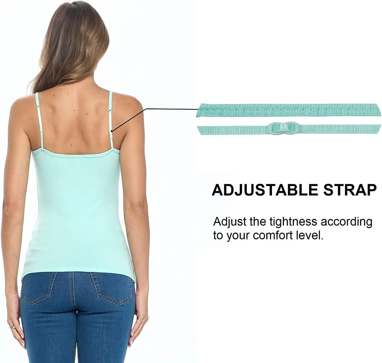 Natural Uniforms Women's Camisole Tank Top-Breathable Cotton Stretch Multi Pack of 3