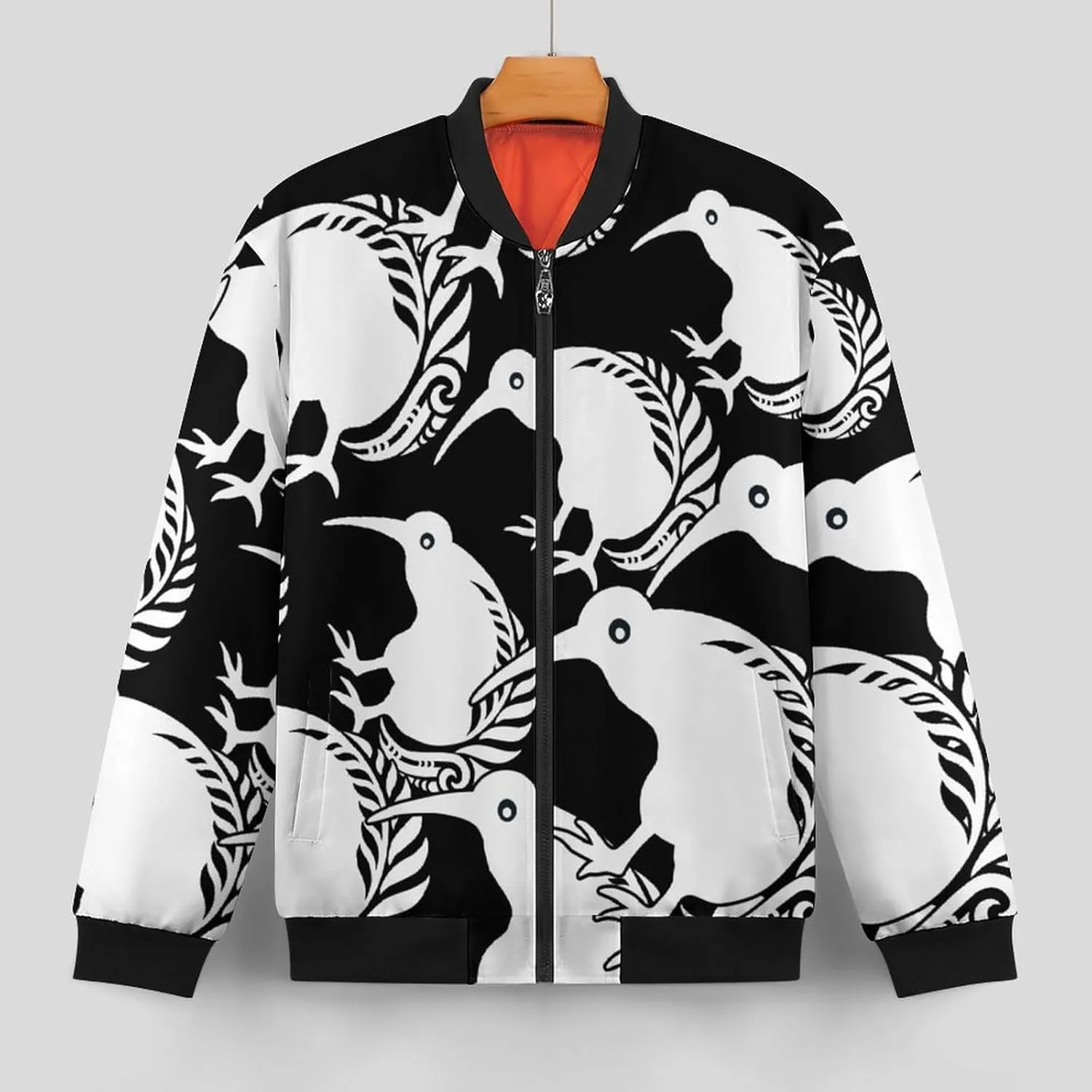 New Zealand Kiwi Fern Men's Bomber Jacket Lightweight Windbreaker Fashion Spring Fall Coats Casual Jackets for Men