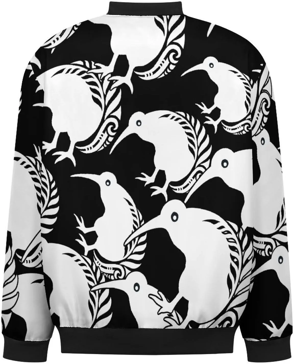 New Zealand Kiwi Fern Men's Bomber Jacket Lightweight Windbreaker Fashion Spring Fall Coats Casual Jackets for Men