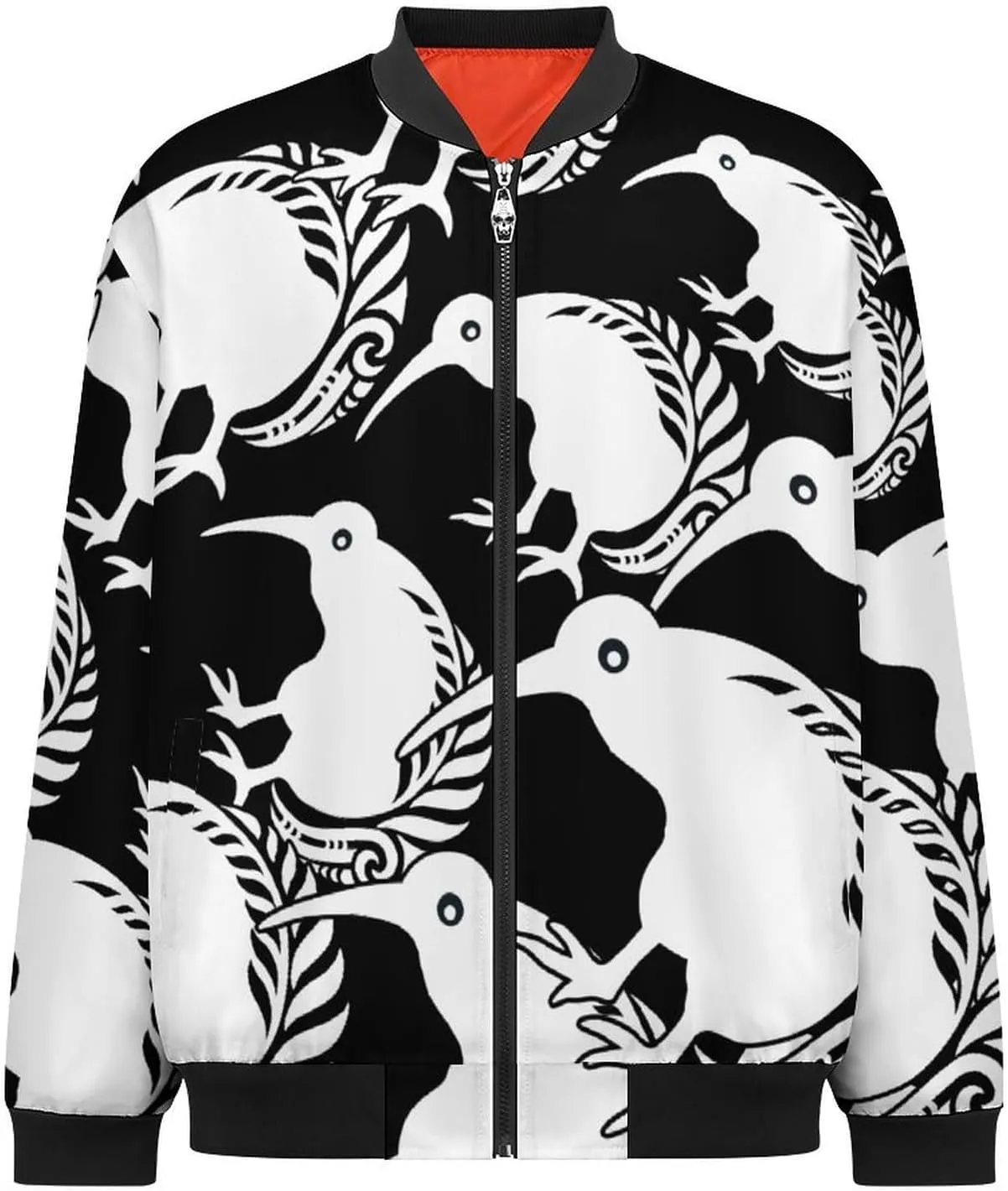 New Zealand Kiwi Fern Men's Bomber Jacket Lightweight Windbreaker Fashion Spring Fall Coats Casual Jackets for Men