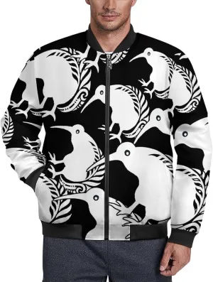 New Zealand Kiwi Fern Men's Bomber Jacket Lightweight Windbreaker Fashion Spring Fall Coats Casual Jackets for Men
