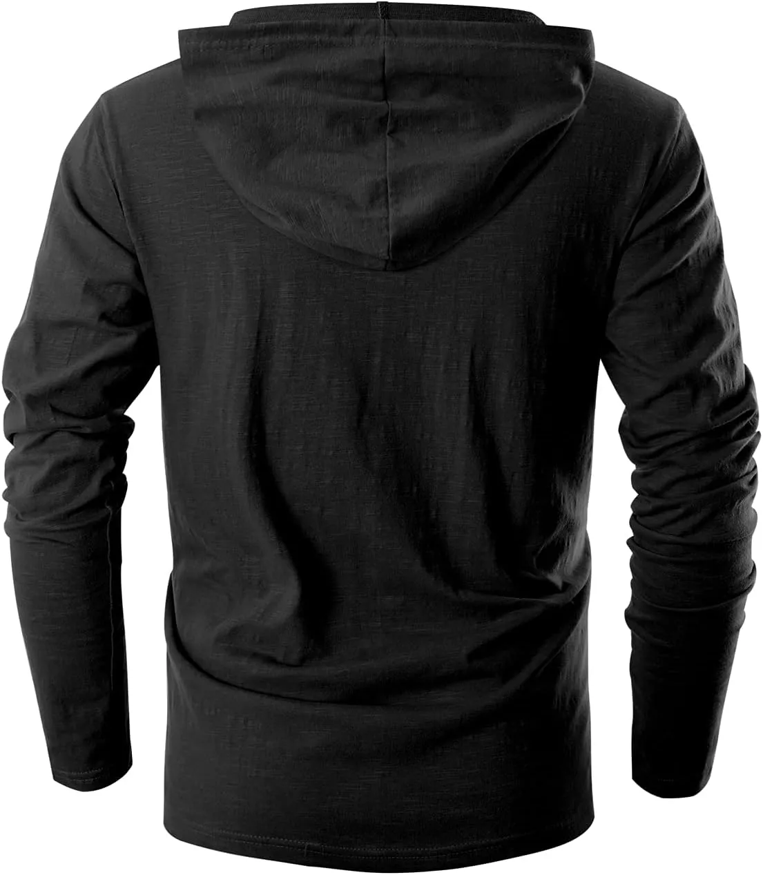Ohoo Mens Slim Fit Cotton Pullover Hoodies Sweatshirt Lightweight with Kanga Pocket