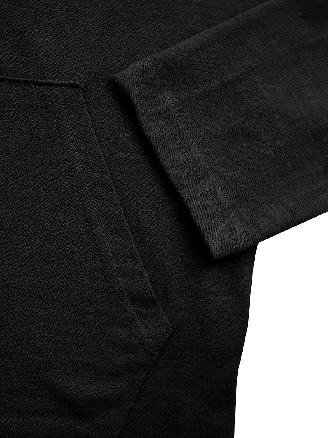 Ohoo Mens Slim Fit Cotton Pullover Hoodies Sweatshirt Lightweight with Kanga Pocket