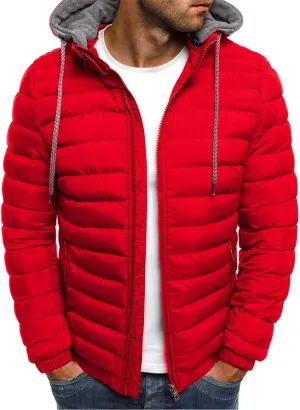 oiangi Puffer Jacket Men with Hood Warm Winter Full Zip Insulated Puffy Quilted Lined Coat Lightweight Packable Down Jackets